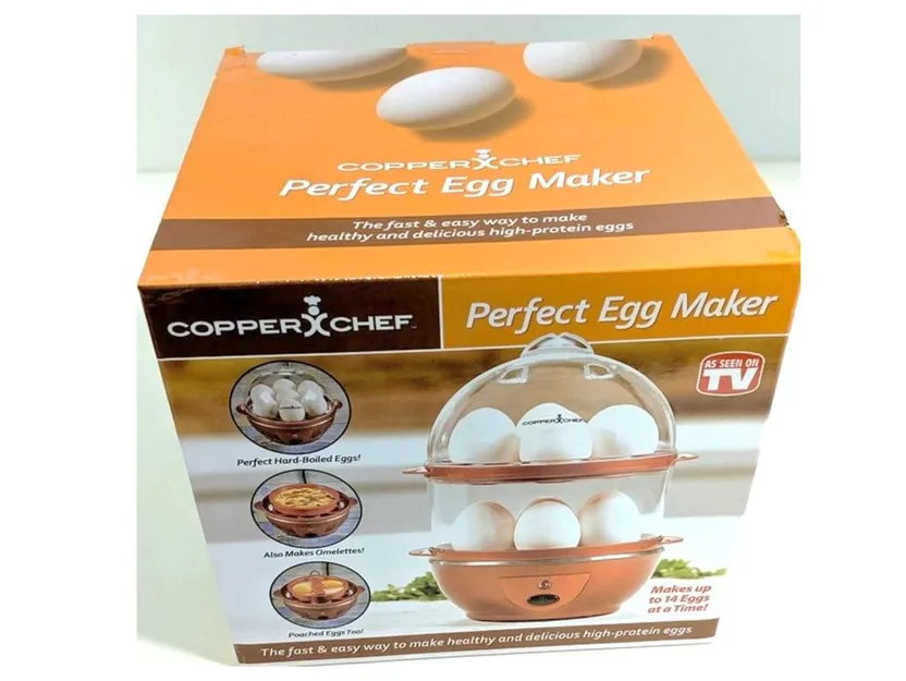 Copper Chef Perfect Egg Maker Electric Hard Boiled Omelettes Poached 14 Eggs