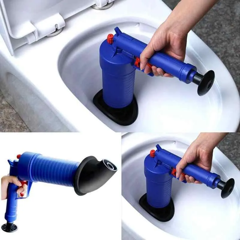 High Pressure Air Drain Blaster Gun Pump Plunger Toilet Pipe Clog Remover  Tool