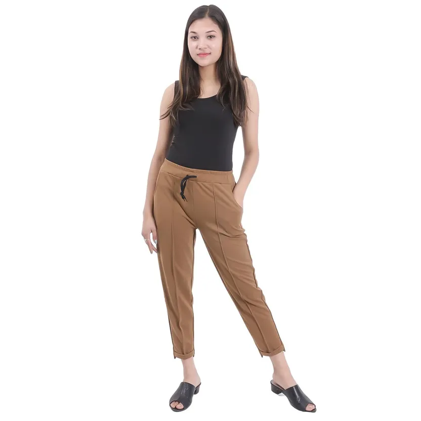 Buy The Khadi Store Womens Solid Regular Fit Semi Formal Pants Combo -  Black & White (XXL) at Amazon.in