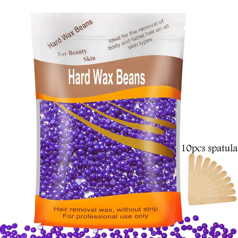 Hair Removal Hard Wax Beans Hard Body Wax Beans For Facial Arm Legs 100g  With 10pcs Wax Spatulas II - Buy Hair Removal Hard Wax Beans Hard Body Wax  Beans For Facial
