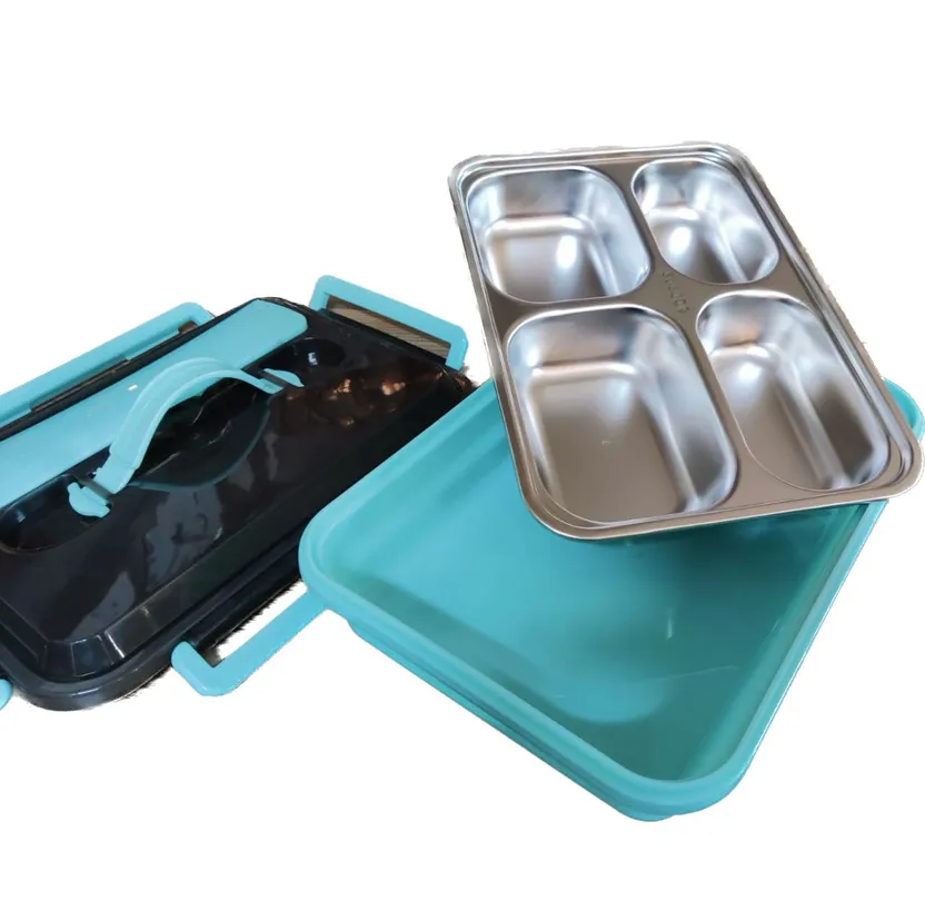 Stainless Steel Tiffin Lunch Box 4 Tier, 20 Oz. Bowl — Nishi Enterprise Inc