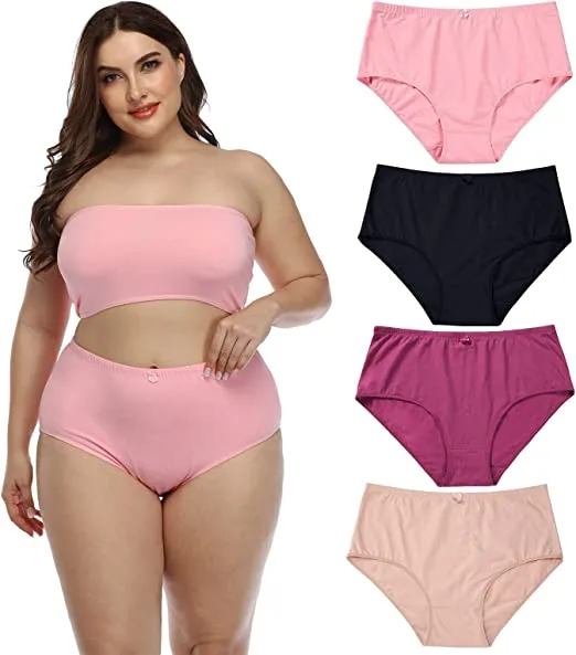 4pcs - 50-75 kg Cotton Plus Size Underwear For Women - Buy 4pcs - 50-75 kg Cotton  Plus Size Underwear For Women at Best Price in SYBazzar