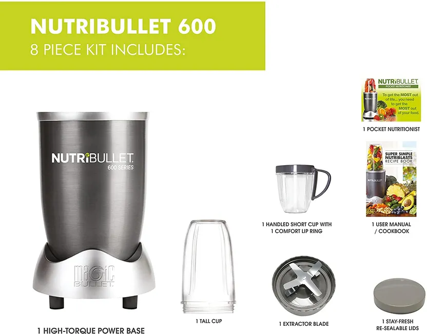 NutriBullet Single-Serve Blender 600W – 8pc Set