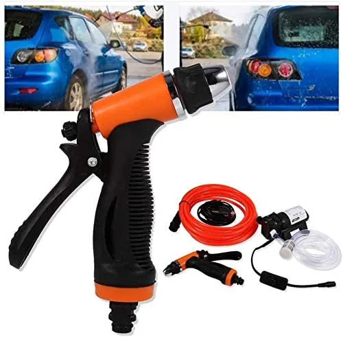 12V Portable Car Wash High Pressure Sprayer Pump Garden Nozzle