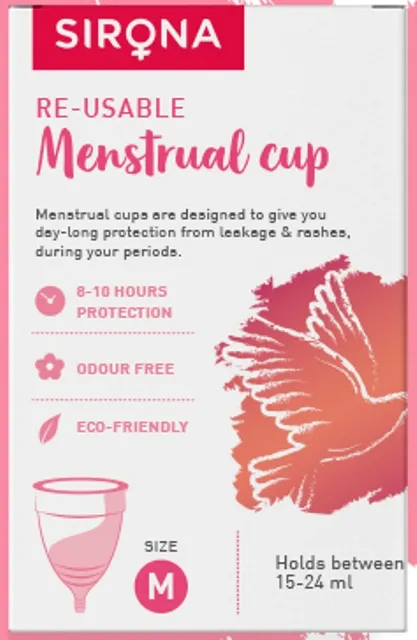 Reusable Menstrual Cup-Medium Wear for 8-10 Hours FDA Approved